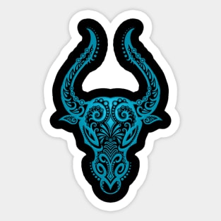 Blue Taurus Zodiac Sign Sticker